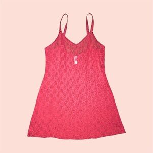 Peach Floral Lace Slip